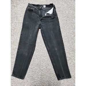 Levis 521 Jeans Womens 12p Black Tapered Fit 100% Cotton Made USA Vintage 90s